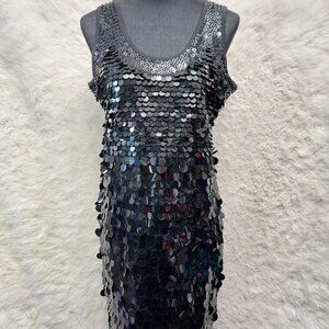 Marc Lauge Jeans Women's Black Sequin Sleeveless Dress Size M